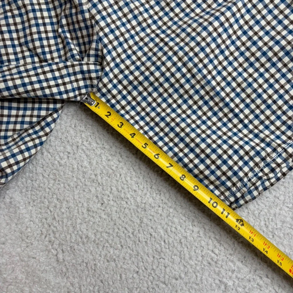 American Eagle Plaid baggy Shorts Mens 34 Blue Brown skater Y2K Longer Length - Picture 5 of 8